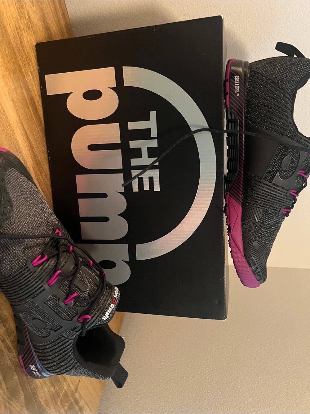 ReebokWomen’s Black with Purple Accent Athletic Trainers